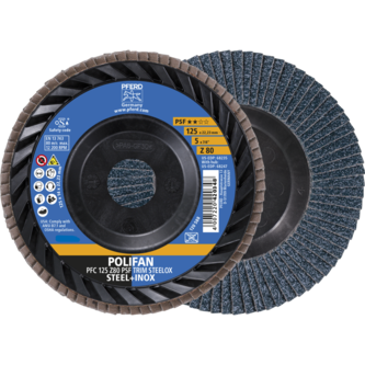 PFERD POLIFAN-Fächerscheiben PFC 125 Z 80 PSF TRIM STEELOX