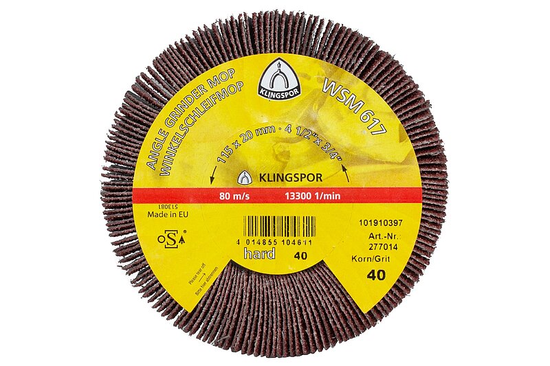 Klingspor - WSM 617 Schleifmopräder CS 310 XF, 115 x 20 mm Korn 40 Gewinde M 14