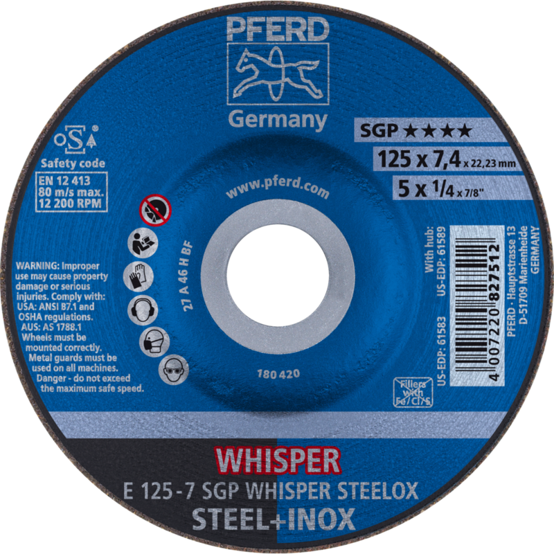 PFERD Schruppscheiben E 125-7 SGP WHISPER STEELOX