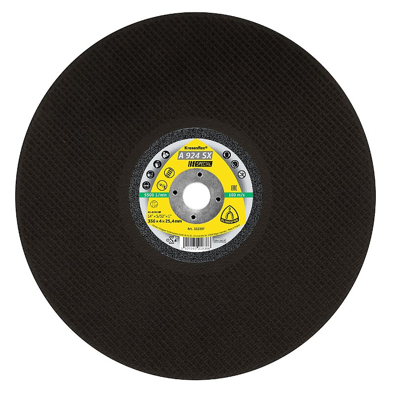 Klingspor - A 924 SX Großtrennscheibe, 356 x 4 x 25,4 mm gerade