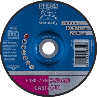 PFERD Schruppscheiben E 180-7 SG CAST+ALU