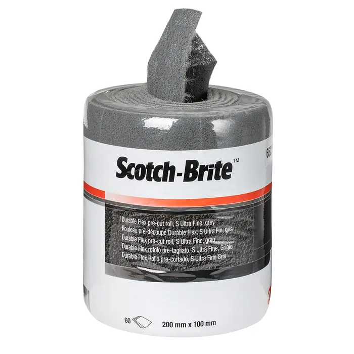Scotch-Brite Durable Flex Vliesrolle DF-RL, grau, 125 mm x 10 m, S UFN