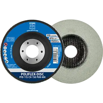PFERD Poliflex-Feinschleif-Werkzeuge PFD 115-22 CN 150 PUR-MH