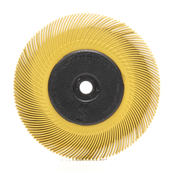 Scotch-Brite Radial Bristle Brush BB-ZB mit Kunststoff-Flansch, gelb, 152,4 mm x 12,7 mm x 25,4 mm, P80, Typ C