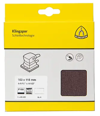 Klingspor - AN 400 Gitterstreifen, Korn 80 103 x 115 mm, SB-verpackt im Reiter