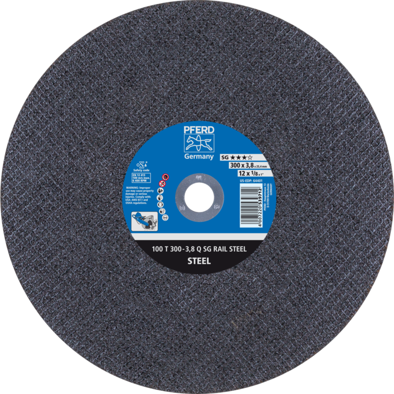 PFERD RAIL SG stat. Trennscheiben 100 T 300-3,8 Q SG RAIL STEEL/25,4