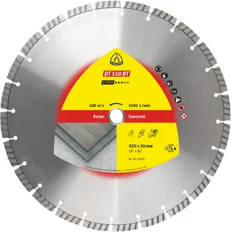Klingspor - DT 350 BT Diamanttrennscheibe, 300 x 2,8 x 20 mm 21 Segmente 40 x 2,8 x 10 mm, Standard Turbo