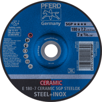 PFERD Schruppscheiben E 180-7 CERAMIC SGP STEELOX