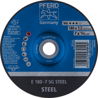 PFERD Schruppscheiben E 180-7 SG STEEL