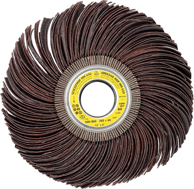 Klingspor - MM 650 Schleifmopräder LS 309 JF, 250 x 50 x 43,1 mm Korn 180