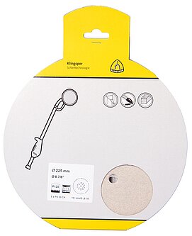 Klingspor - PS 33 CK Scheibe kletthaftend, 225 mm Korn 80 Lochform GLS55, SB-verpackt im Reiter