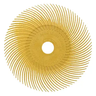 Scotch-Brite Radial Bristle Brush RB-ZB, gelb, 76,2 mm x 9,5 mm, P80, Typ C
