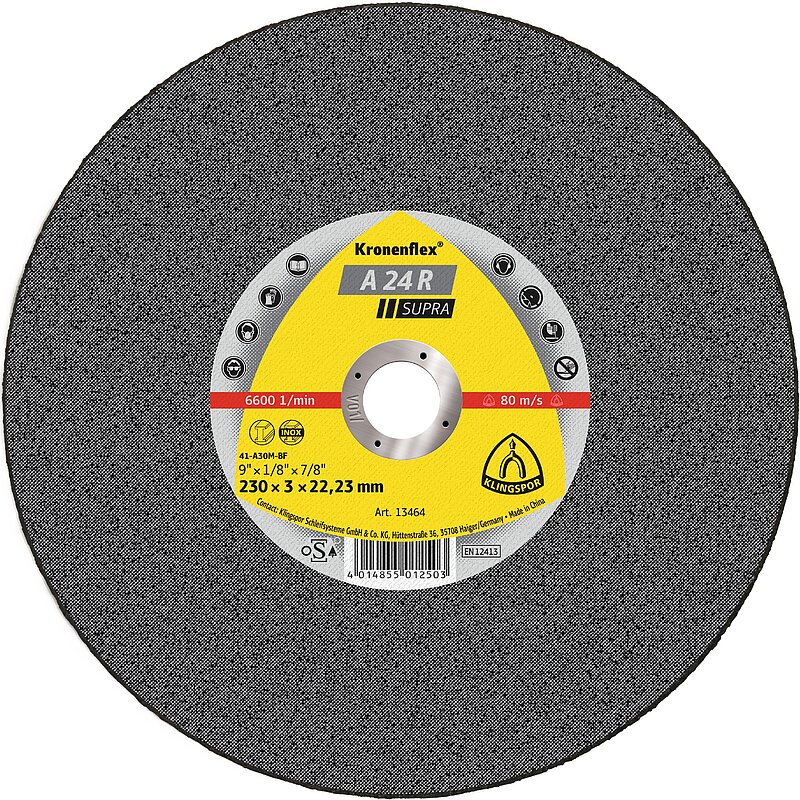 Klingspor - A 24 R Trennscheibe, 230 x 3 x 22,23 mm gekröpft