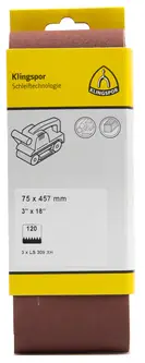 Klingspor - LS 309 XH Hobschleifband, 75 x 457 mm Korn 40 F5, SB-verpackt im Reiter