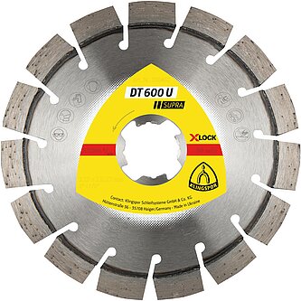 Klingspor - DT 600 U Diamanttrennscheibe X-LOCK, 125 x 2,4 x 22,23 mm 15 Segmente 20 x 2,4 x 9 mm, Kurzverzahnung