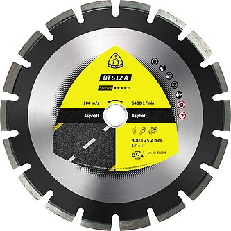 Klingspor - DT 612 A Diamanttrennscheibe, 400 x 3,6 x 25,4 mm 24 Segmente 40 x 3,6 x 10 mm, Weitverzahnt