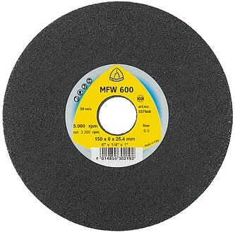 Klingspor - MFW 600 UNITIZED WHEEL Kompaktscheibe, 150 x 6 x 25,4 mm Fine Siliziumkarbid