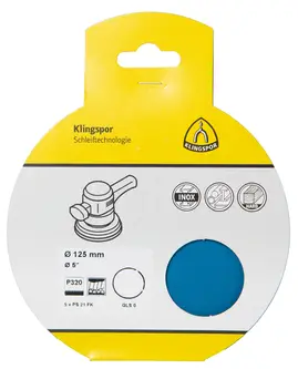 Klingspor - PS 21 FK Scheibe kletthaftend, 125 mm Korn 400 ohne Loch, SB-verpackt im Reiter