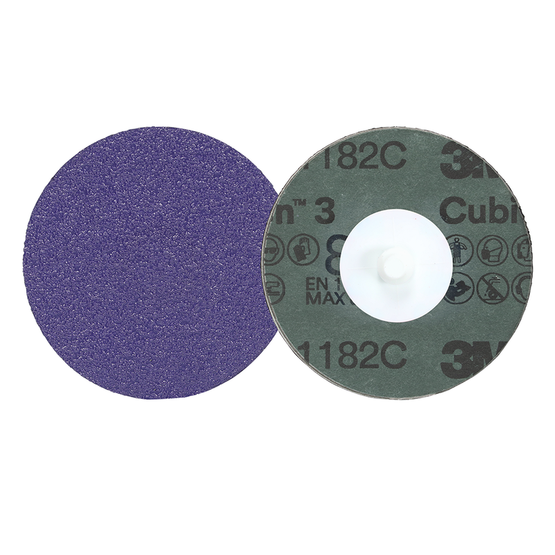 3M Cubitron 3 Roloc Fiberscheibe 1182C, 80+, TR, Purple, 51 mm, 50/Carton, 200 ea/Case