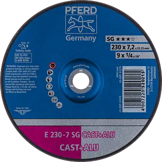 PFERD Schruppscheiben E 230-7 SG CAST+ALU