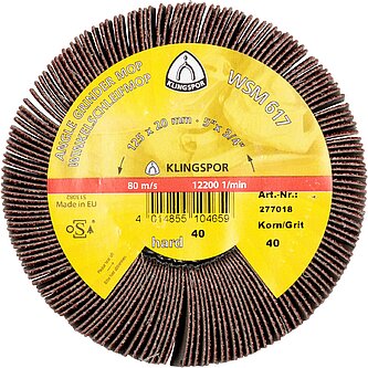 Klingspor - WSM 617 Schleifmopräder LS 309 X, 115 x 20 mm Korn 60 Gewinde M 14