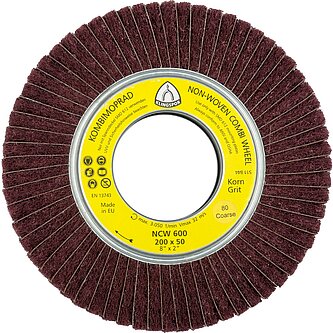 Klingspor - NCW 600 Vliesmopräder Kombination, 200 x 50 x 68,2 mm Korn 100 Medium