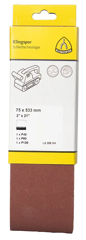 Klingspor - LS 309 XH Schleifband (Set), 75 x 533 mm F5, SB-verpackt im Reiter