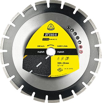 Klingspor - DT 350 A Diamanttrennscheibe, 400 x 3,6 x 25,4 mm 24 Segmente 40 x 3,6 x 10 mm, Weitverzahnt