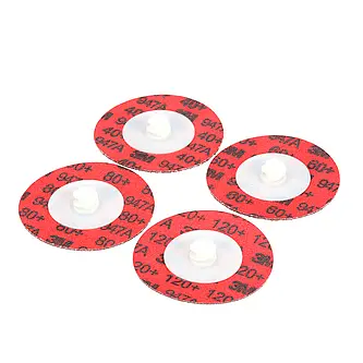 3M Cubitron II Roloc Langlebige Kantenscheibe 947A, 80+, X-weight, TSM,Maroon, 38 mm, Die RS150SM