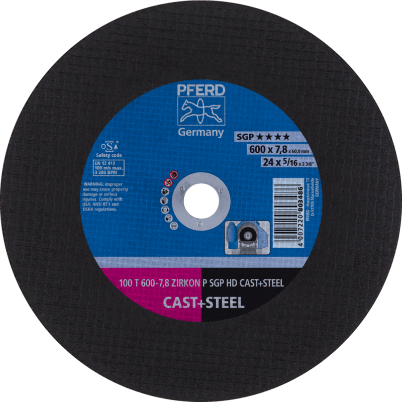 PFERD HEAVY DUTY SGP bis ? 2000 mm 100 T 600-7,8 Z P SGP HD CAST+STEEL/60,0