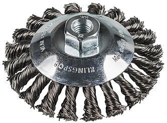 Klingspor - BK 600 Z Kegelbürste gezopft Anzahl Reihen 1, 100 mm Gewinde M 14 0,5 Stahl