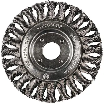 Klingspor - BR 600 Z Rundbürste gezopft einreihig Anzahl Reihen 1, 178 x 14 x 22,23 mm 0,5 Edelstahl