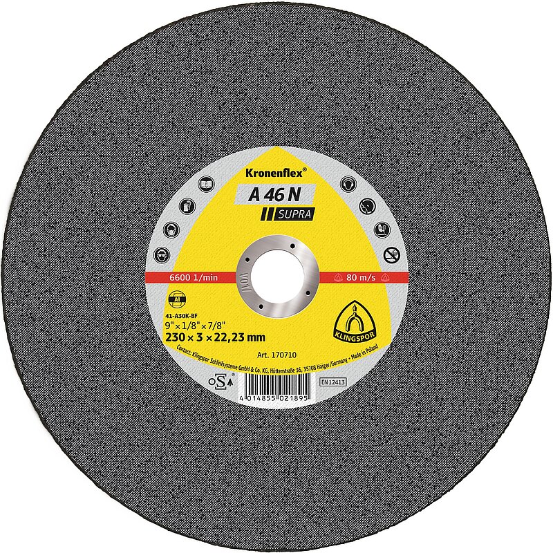 Klingspor - A 46 N Trennscheibe, 115 x 2,5 x 22,23 mm gekröpft