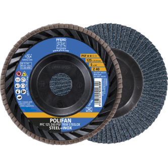 PFERD POLIFAN-Fächerscheiben PFC 125 Z 40 PSF TRIM STEELOX