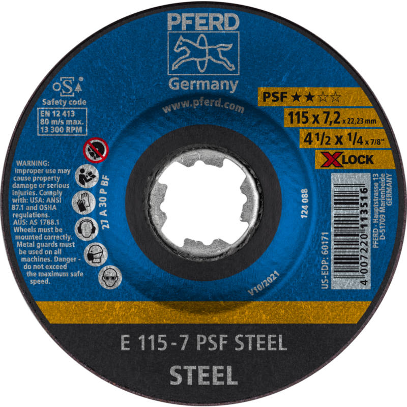 PFERD Schruppscheiben E 115-7 PSF STEEL/X-LOCK