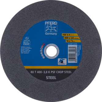 PFERD CHOPSAW stat. Trennscheiben 80 T 400-3,8 K PSF CHOP STEEL/25,4