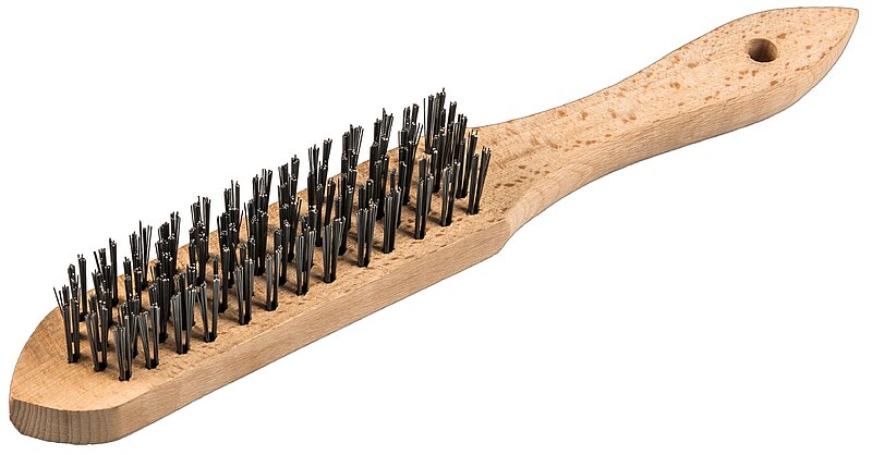 Klingspor - BH 600 Handbürste Standard Anzahl Reihen 3, 125 x 25 x 290 mm Holzgriff 0,35 Stahl