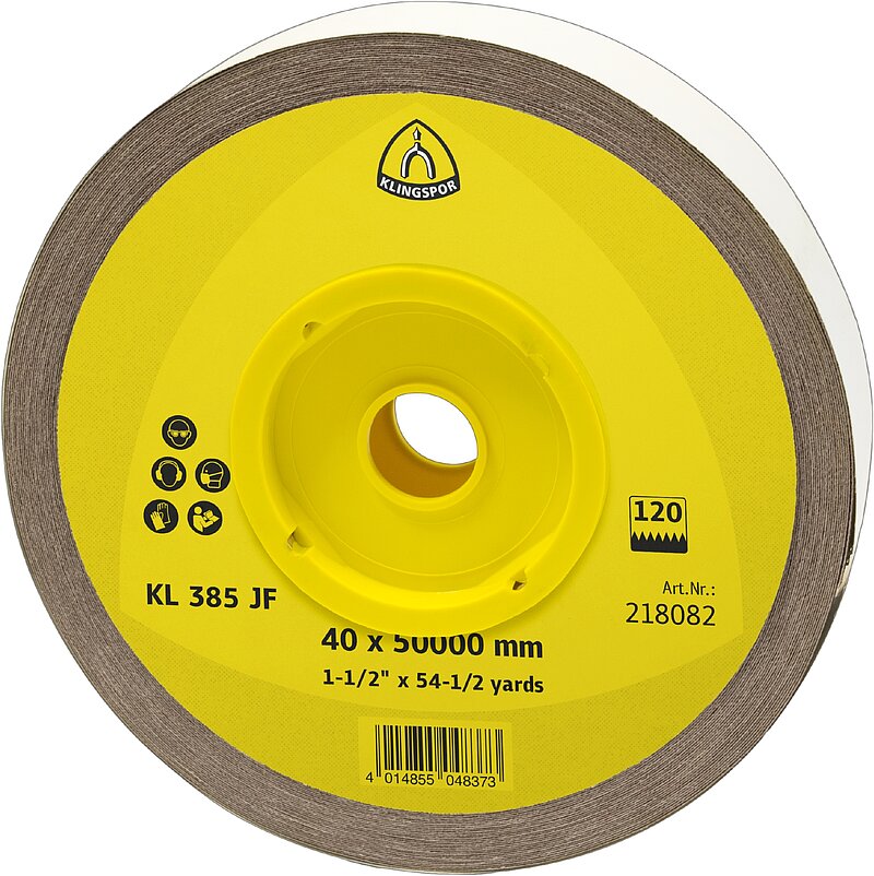 Klingspor - KL 385 JF Schleifrolle, 50 x 50000 mm Korn 400