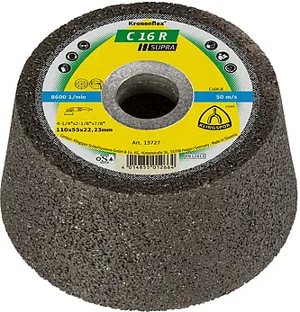 Klingspor - C 16 R Schleiftopf, 110 x 55 x 22,23 mm gekröpft