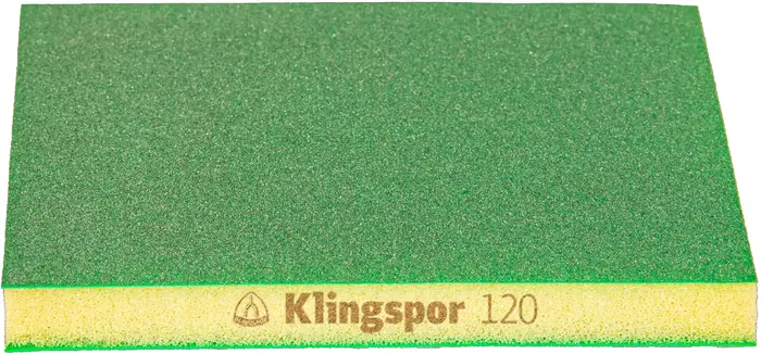 Klingspor - SW 501 TR Schleifschwämme, Korund Korn 120 96 x 123 x 12,5 mm