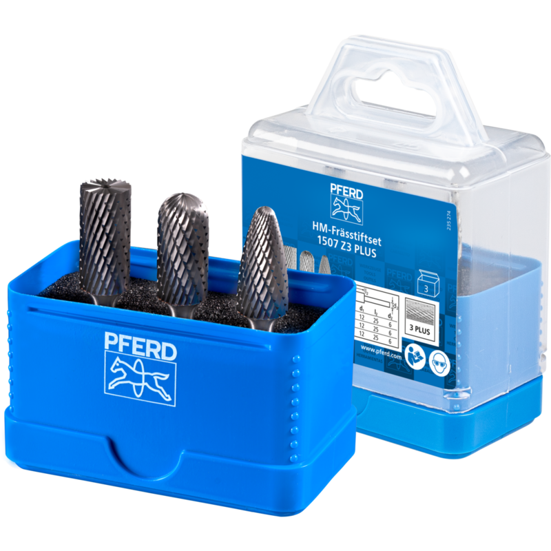 PFERD Hartmetallfrässtifte 1507 Z3 PLUS 3TLG