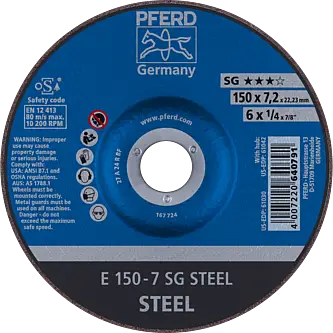 PFERD Schruppscheiben E 150-7 SG STEEL
