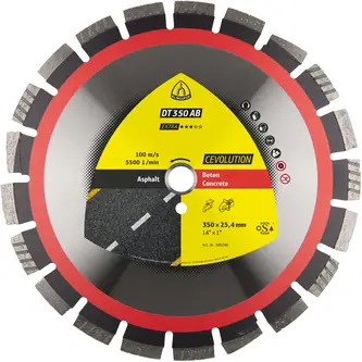 Klingspor - DT 350 AB Diamanttrennscheibe, 350 x 3,2 x 20 mm 21 Segmente 40 x 3,2 x 12 mm, Weitverzahnt