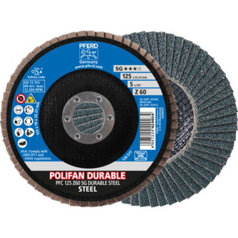 PFERD POLIFAN-Fächerscheiben PFC 125 Z60 SG DURABLE STEEL