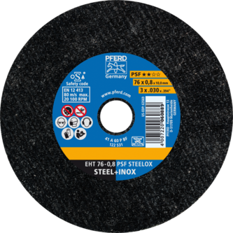 PFERD Trennscheiben EHT 76-0,8 PSF STEELOX/10,0