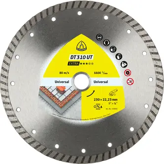 Klingspor - DT 310 UT Diamanttrennscheibe, 125 x 2 x 22,23 mm 2 x 10 mm, geschlossener Rand Turbo