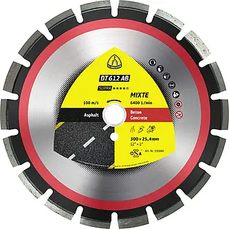 Klingspor - DT 612 AB Diamanttrennscheibe, 350 x 3,2 x 20 mm 21 Segmente 40 x 3,2 x 10 mm, Weitverzahnt