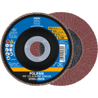 PFERD POLIFAN-Fächerscheiben PFF 115 A 120 PSF STEELOX