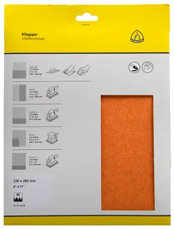 Klingspor - PL 31 B S.a.U. Bogen, 230 x 280 mm Korn 240, SB-verpackt im Reiter