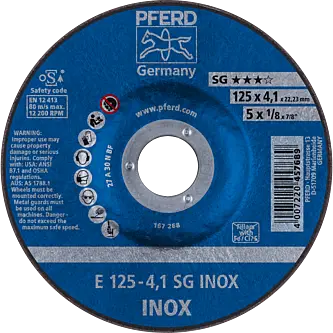 PFERD Schruppscheiben E 125-4,1 SG INOX